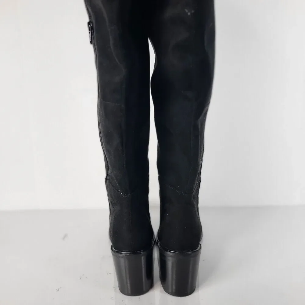 Seychelles Paradise City Leather Over the Knee Boots Black Size 6